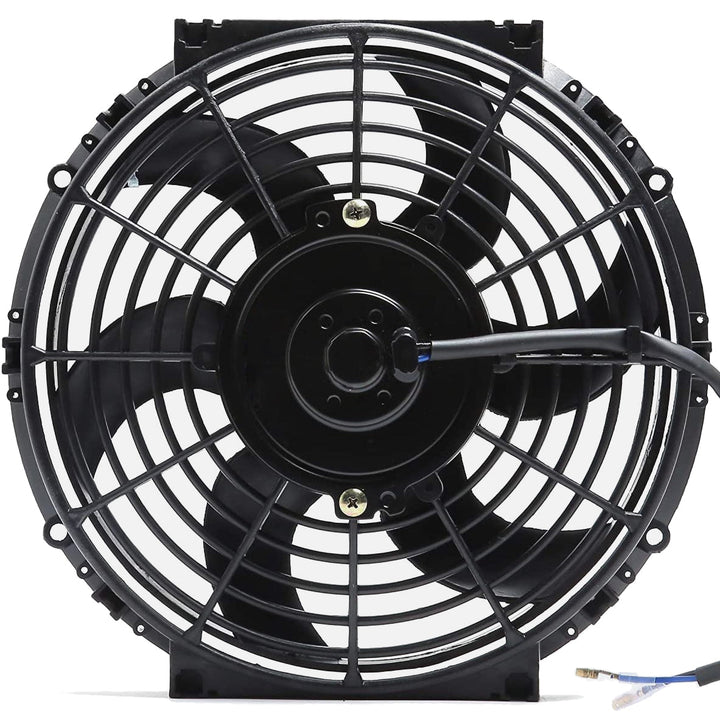 Dual 10-11" Inch 130w Radiator Cooling Fans Adjustable Thermostat Water Temp Switch Control Kit - American Volt