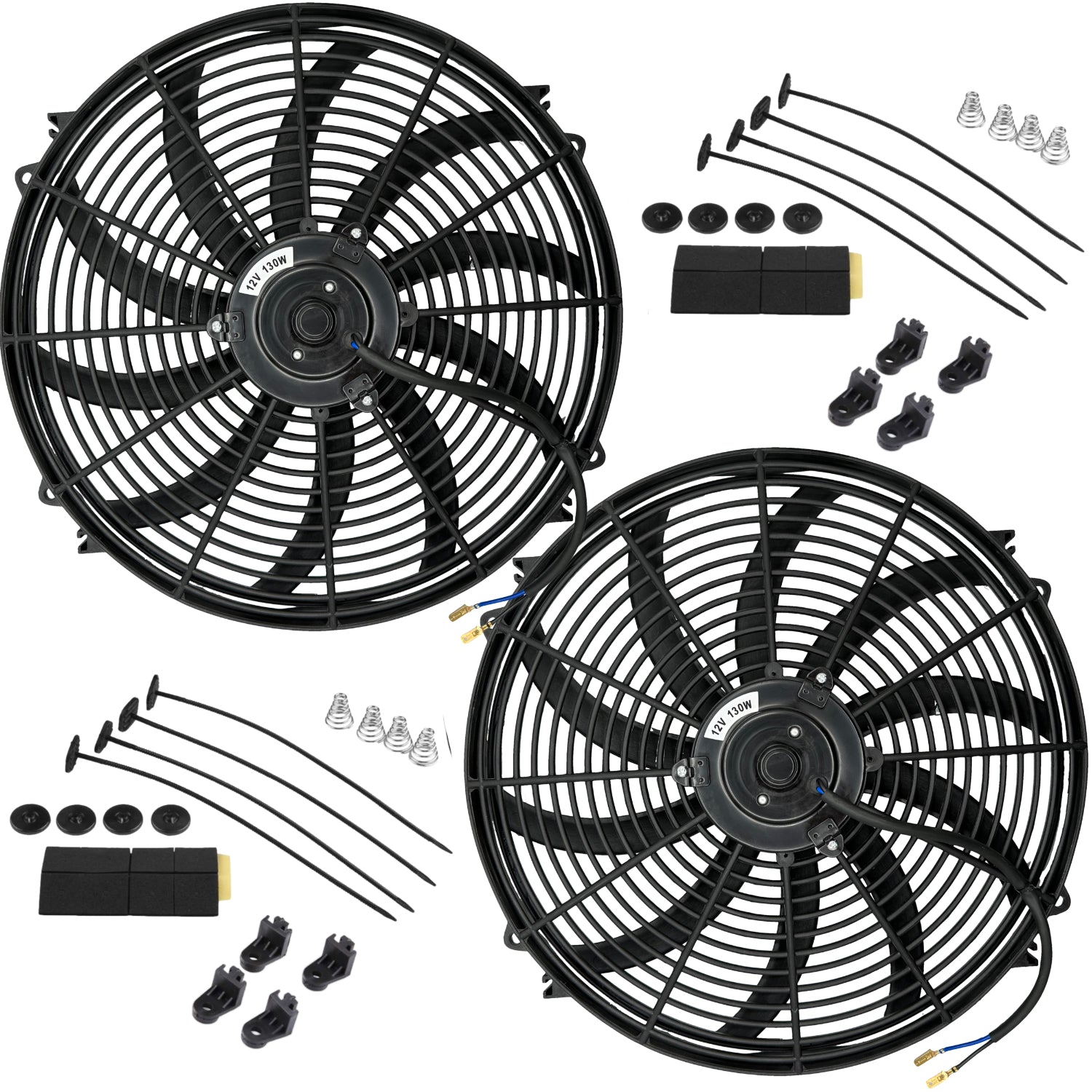  Ventilador eléctrico universal de enfriamiento del radiador, 16  pulgadas : Automotriz