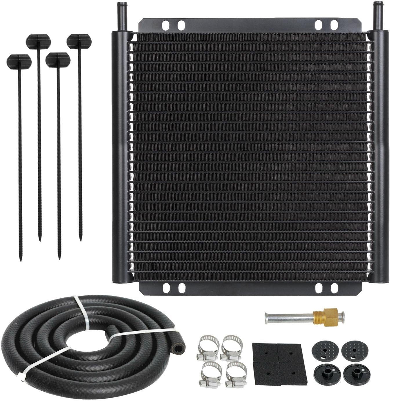 GlowShift White 7 Color 260F Automatic Transmission Temp Gauge Kit - Includes 1/8-27 NPT Electronic