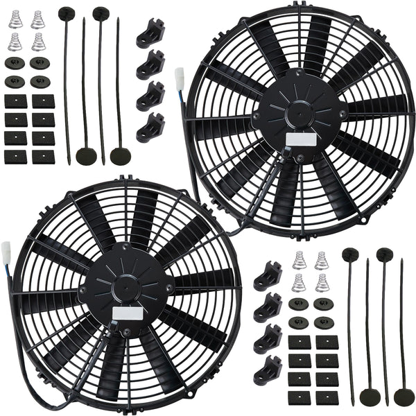 Dual 10-11 Inch 180w Motor Electric Radiator Fan Reversible Straight Blade