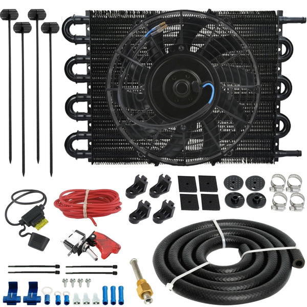 Kit de câblage pour ventilateur électrique, refroidisseur d'huile de Transmission 8 passes 6AN, interrupteur à bascule 12 volts