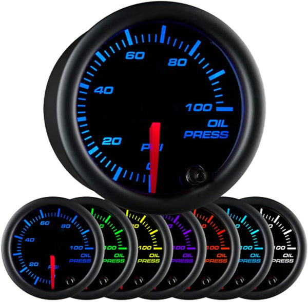 2 Inch Engine Oil Pressure Gauge 1/8 NPT Electronic PSI Sensor Kit