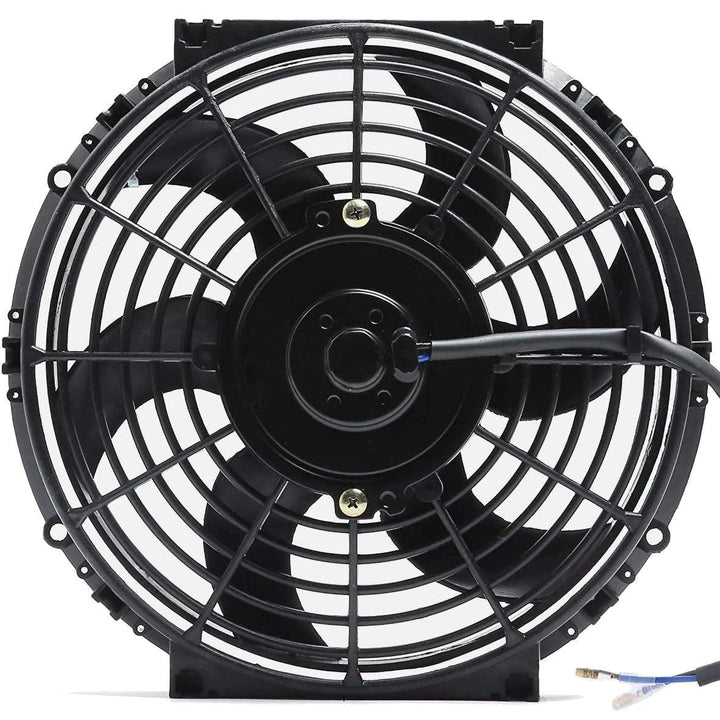 10-11" Inch Electric Engine Radiator Cooling Fan 90w Motor 12 Volt Thermostat Temp Switch Kit - American Volt