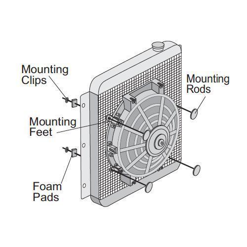 12-13" Inch Universal 12 Volt Electric Fan Engine Radiator Cooling Thread-in Thermostat Switch Wiring Kit - American Volt