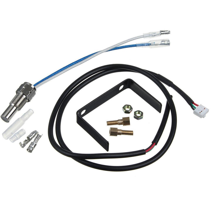 2 Inch Engine Transmission Oil Temperature Gauge Meter In-Line Hose Fitting 1/8" NPT Sending Unit Kit - American Volt