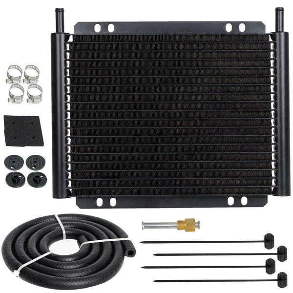 23 Row Aluminum Heavy Duty Auto Engine Transmission Oil Cooler Kit Car Truck RV SUV Trailer Towing - American Volt