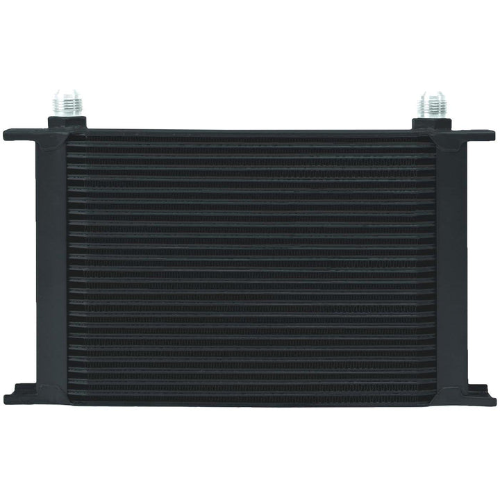 25 Row Engine Transmission Oil Cooler 9" Electric Fan In-Line AN Fitting Thermostat Temp Switch Kit - American Volt