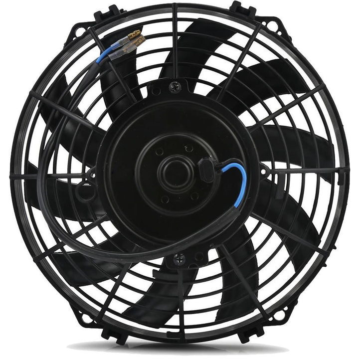 34 Row Engine Transmission Oil Cooler 9" Electric Fan In-Line AN Fitting Thermostat Temp Switch Kit - American Volt