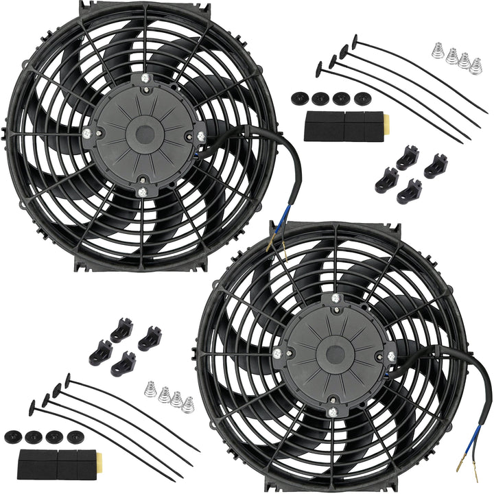 Dual 12-13" Inch 180W Motor Electric Fans 12 Volt Radiator Cooling Fan Highest CFM Reversible Air Flow - American Volt