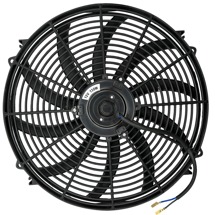 Dual 16-17" Inch 130w Electric Radiator Cooling Fans Adjustable Thermostat Fan Controller Switch Kit - American Volt