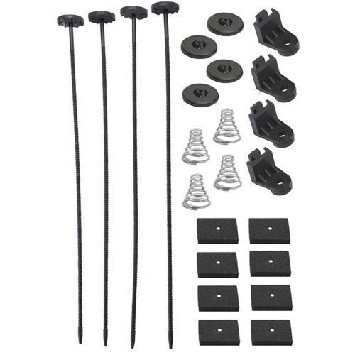 Electric Fan Tie Strap L-Bracket Feet Mounting Kit Zip-Ties Corner Tabs Complete Dual Single Install-Ation - American Volt