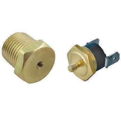 Dual 14-15" Inch Electric Radiator Cooling Fans NPT Thread-In Thermostat Controller Switch Wiring Kit - American Volt