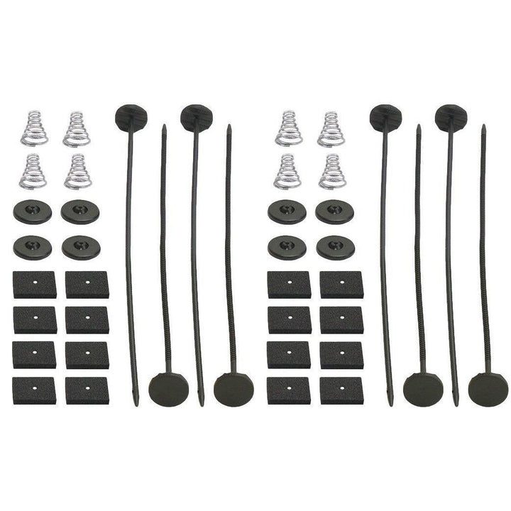 Electric Fan Tie Strap L-Bracket Feet Mounting Kit Zip-Ties Corner Tabs Complete Dual Single Install-Ation - American Volt
