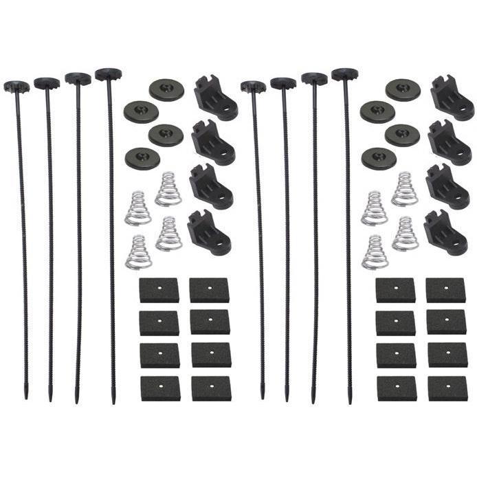 Electric Fan Tie Strap L-Bracket Feet Mounting Kit Zip-Ties Corner Tabs Complete Dual Single Install-Ation - American Volt